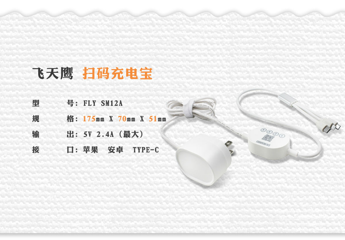 賓館出現充電神器，原來是飛天鷹掃碼充電器