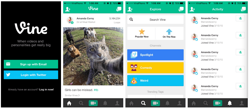 Twitter 短視頻鼻祖 短視頻 Vine