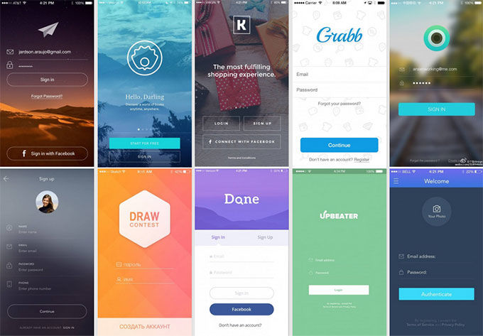 APP登錄設計 App界面設計 登錄設計